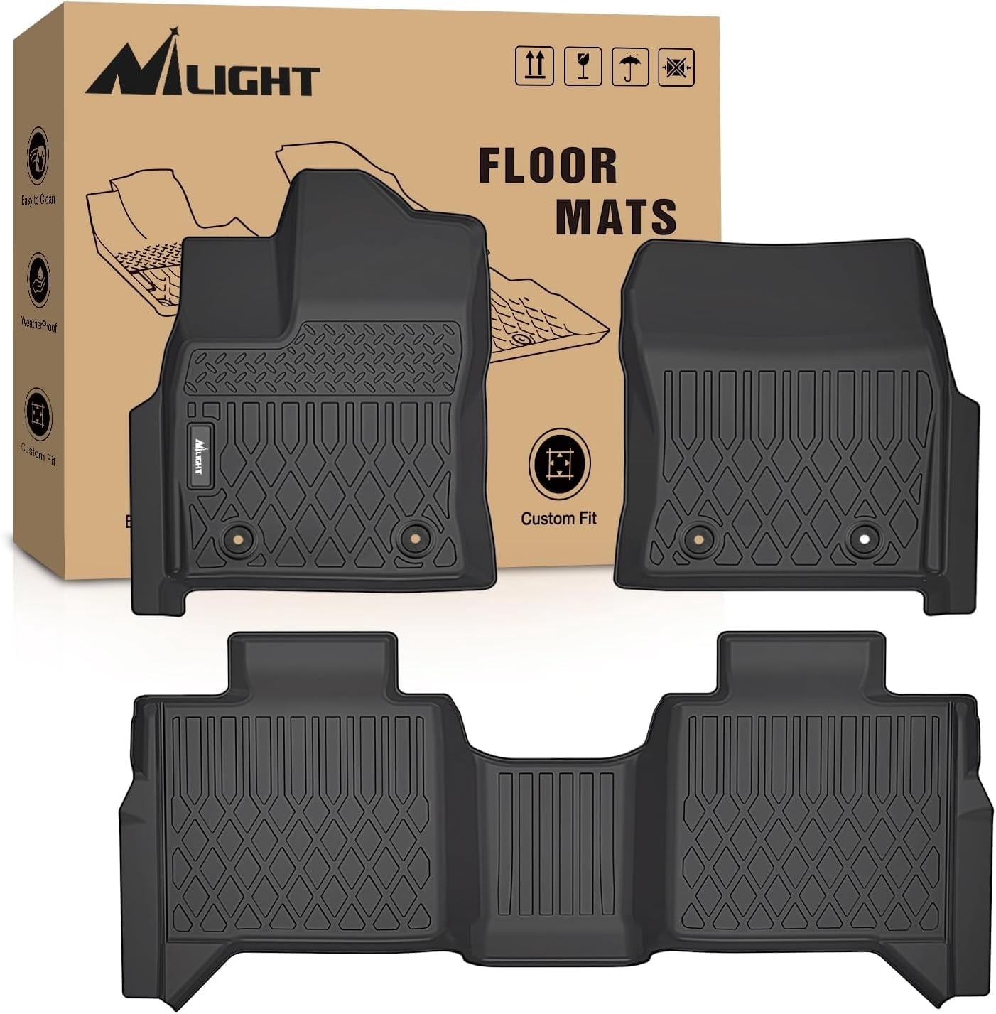 TOM'S Racing - Toyota Corolla Hatchback Interior Rubber Mats (13PC SET