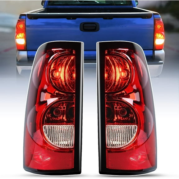 Nilight Taillight Assembly for 2003 2004 2005 2006 Chevy Silverado 1500 1500HD 2500 2500HD 3500 2007 Chevrolet Classic OE Style Taillight Rear Lamp Driver and Passenger Side w/Bulbs