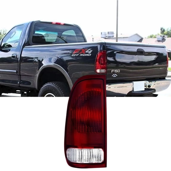 Nilight Taillight Assembly Compatible with 1997-2007 Ford F150 Styleside F250 F350 F450 F550 Super Duty Dark Red Rear Lamp OE Style