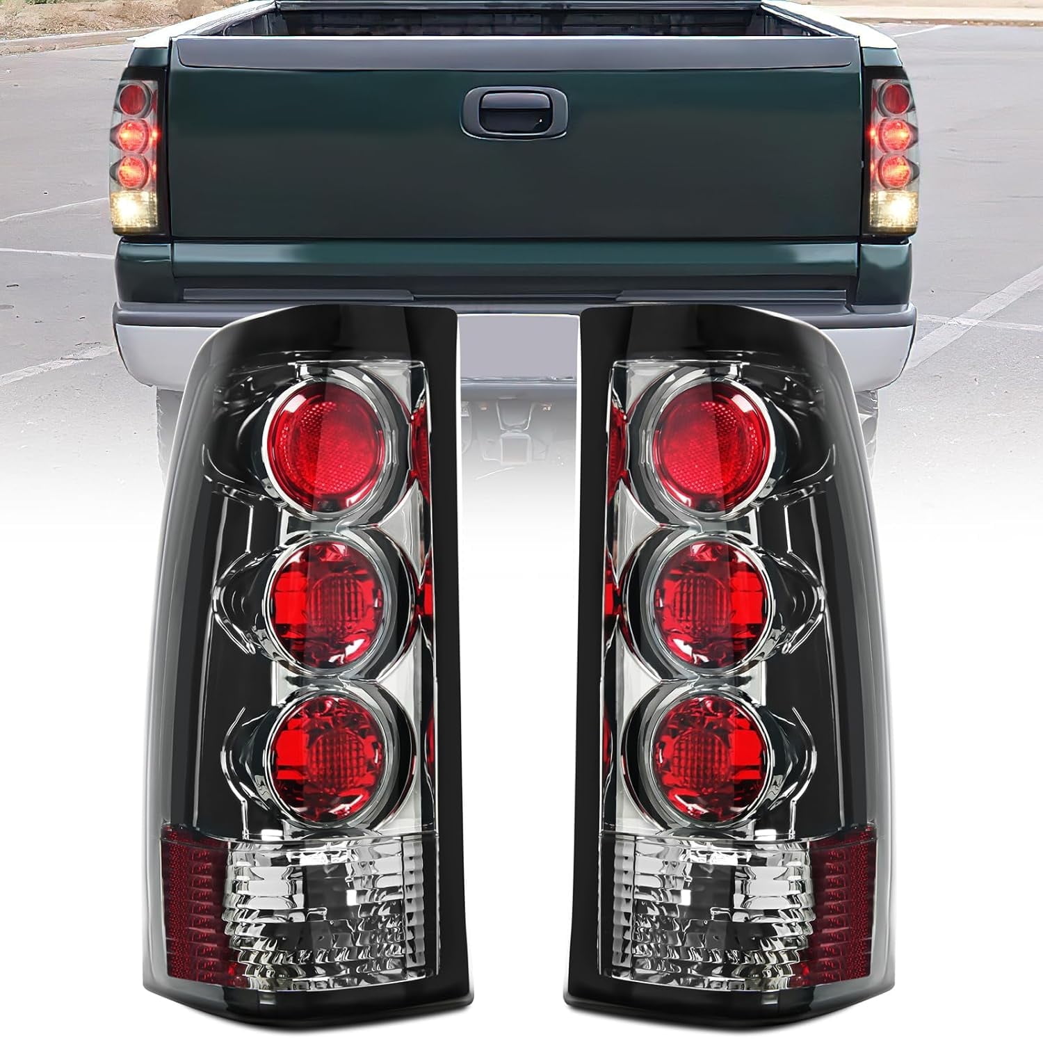 Tail Light For 99-2006 Chevy Silverado 99-02 GMC Sierra 1500 2500 3500 Clear Len