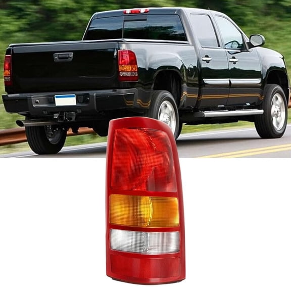 Nilight Taillight Assembly Compatible with 1999-2002 Chevy Silverado 1500 2500 3500 1999-2006 GMC Sierra 1500 2500 3500 Rear Lamp Replacement OE Style Passenger side Red Border