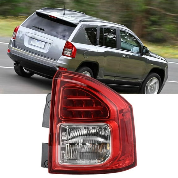 Nilight Taillight Assembly Compatible with 2011 2012 2013 Jeep Compass Tail Light OE Style Rear Lamp Replacement Passenger Side w/Bulbs