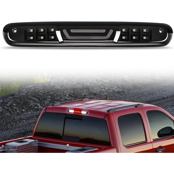 Nilight Third Brake Light High Mount 3rd Stop Reverse Cargo LED Lighting for Chevy Silverado GMC Sierra 1500 2500 3500HD 2007-2013 Pickup Truck Rear Cab Center Tail Lights