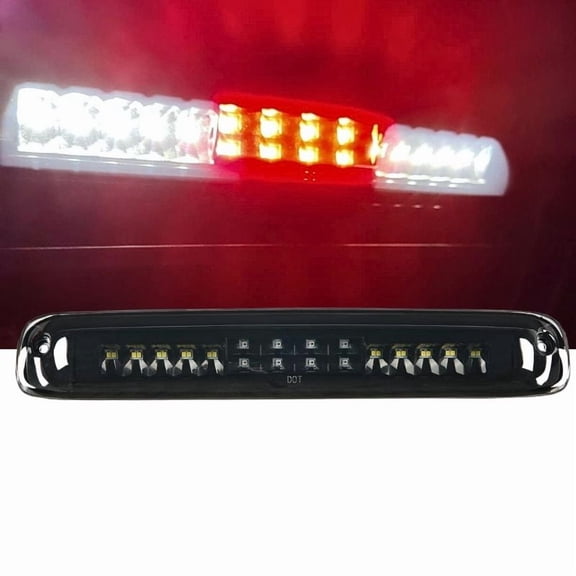 Third 3rd Brake Light, LED High Mount Stop Light for 1999-2007 Chevy Silverado GMC Sierra 1500 2500 3500 HD Classic, Rear Center Cab Roof Tail Cargo Lamp, Smoke Lens