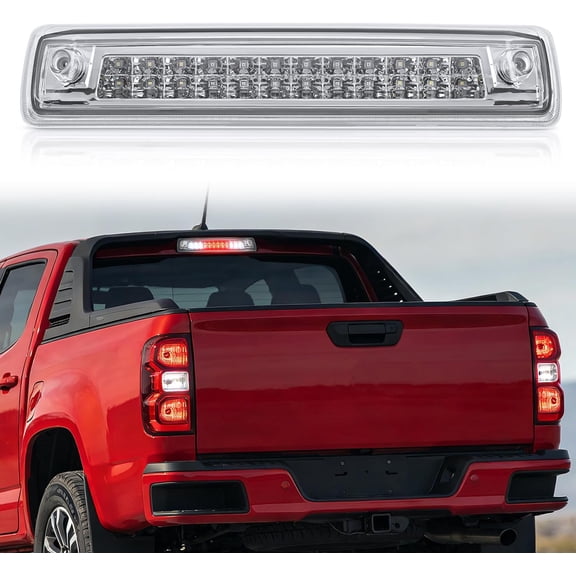 Nilight Third Brake Light Tail High Mount 3rd Stop Lights Clear Lens Compatible with Chevy Colorado and GMC Canyon 2015 2016 2017 2018 Van SUV Rear Center Cab Lamp