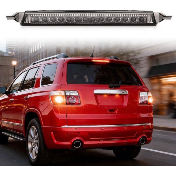 Nilight Third Brake Light Tail High Mount 3rd Stop Lights Smoked Lens Compatible with Chevy Traverse 2009-2017 GMC Acadia 2009-2012 Van SUV Rear Center Cab Lamp