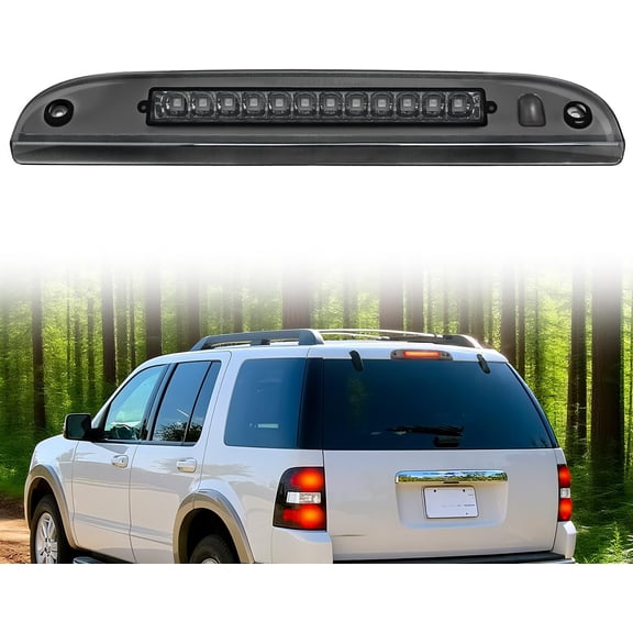 Nilight Third Brake Light Tail High Mount 3rd Stop Lights Smoked Lens for Ford Explorer 2002-2010 Escape 2008-2012 Mercury Mariner 2008-2011 Mountaineer 2006-2010 Van SUV Rear Center Cab Lamp