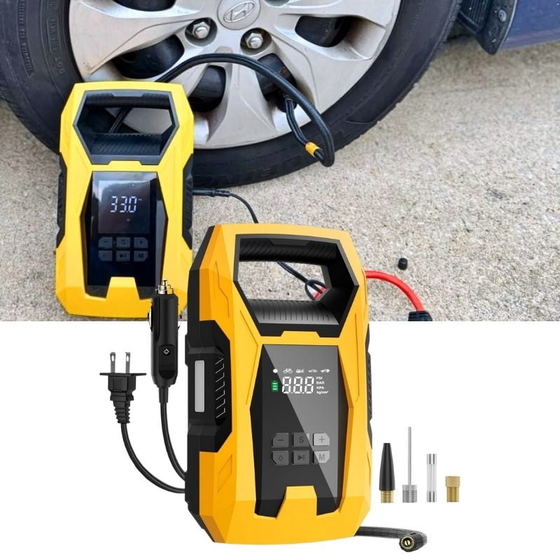 Nilight AC/DC Tire Inflator Portable Air Compressor Dual Power Supply ...