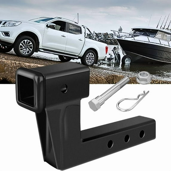 2" Receiver Trailer Hitch Extension Riser with 6" Rise/Drop, 7" & 9" Extender, 7500Lbs Towing Capacity with Bolt Nut Clip