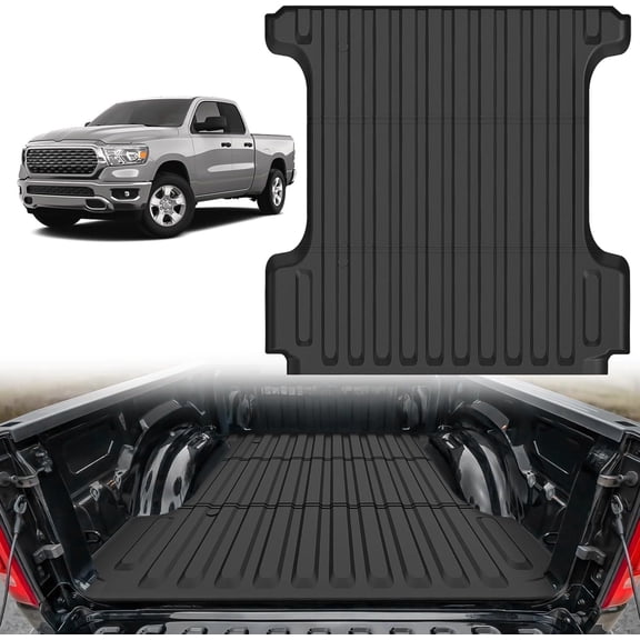 Nilight Truck Bed Mat 5.7FT for 19-24 25 Dodge Ram 1500, TPE Anti-Slip Vehicle Cargo Bed Liner Mat for 2019 2020 2021 2022 2023 2024 2025 Dodge Ram 1500, All Weather Protection for Your Truck