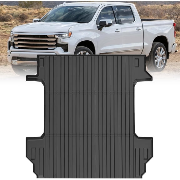 Nilight Truck Bed Mat 5.8FT for 19-24 25 Chevrolet Silverado & GMC Sierra 1500, TPE Anti-Slip Cargo Bed Liner Mat for 2019 2020 2021 2022 2023 2024 2025 Chevy Silverado GMC Sierra 1500