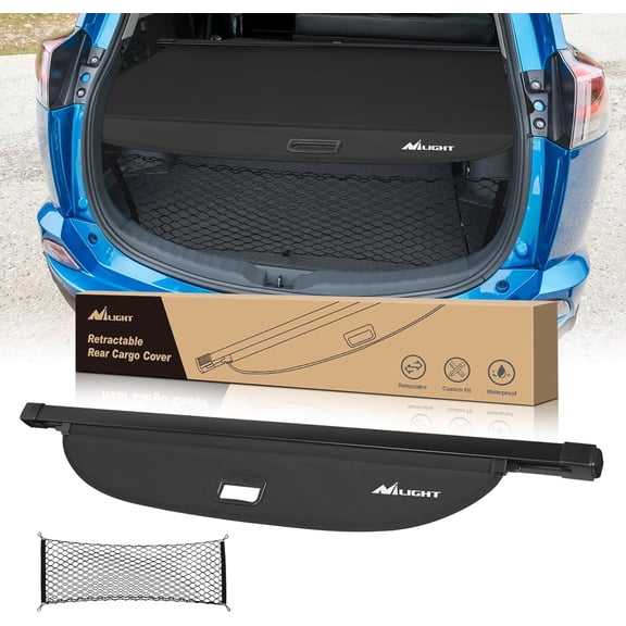 Nilight Trunk Cargo Cover for Toyota RAV4 Accessories 2013 2014 2015 2016 2017 2018, Retractable Security Shade Rear Cargo Cover, with Trunk Storage Net, 1-Pack