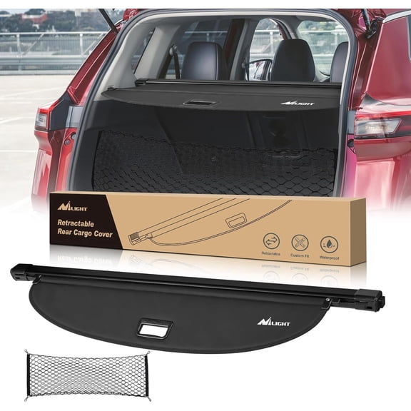 Nilight Trunk Cargo Cover for Nissan Rogue 2021 2022 2023 2024 2025, Retractable Security Shade Rear Cargo Cover, with Trunk Storage Net