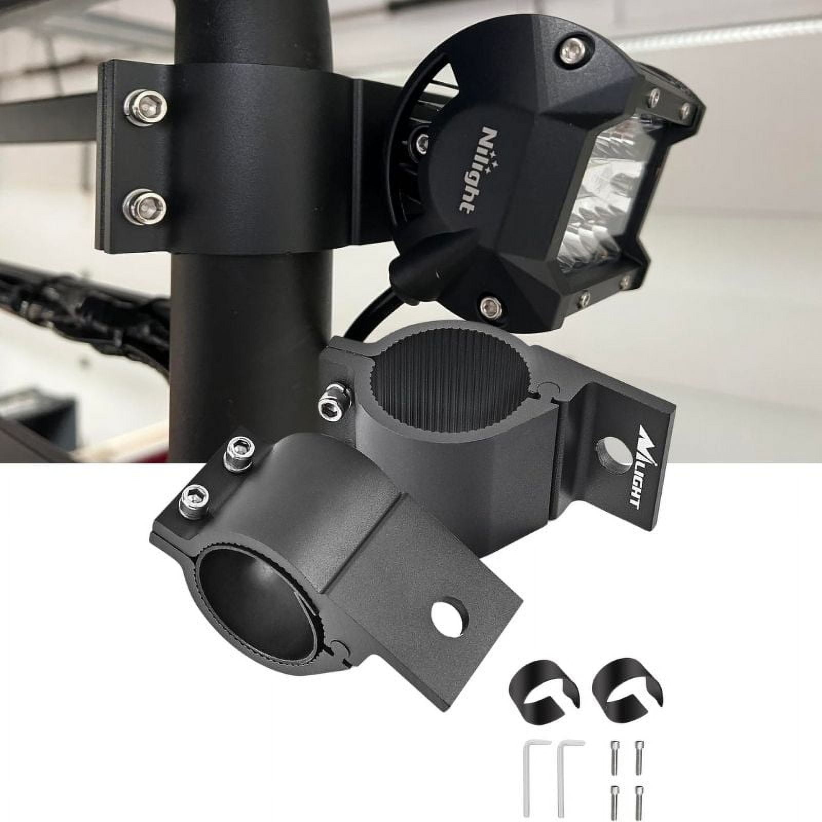 Nilight Tube Clamp Bracket Fit 2.87 To 3.2 Inch Round Bull Bar Crash Bar Guard Roof Rack Roll - View #3