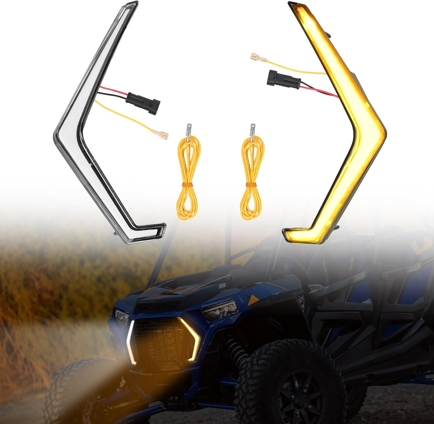 Sell For 2019-22 Polaris RZR Turbo XP Front LED Fang Accent Lights Turn Hazard Signal In , For