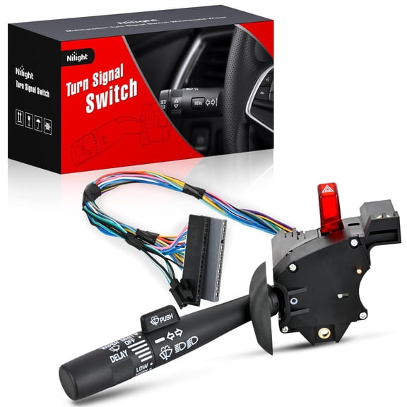 Nilight Turn Signal Switch Compatible with 1995 1996 1997 1998 1999 Chevy C1500 K1500 Pickup Tahoe GMC C1500 K1500 Pickup Yukon 1995-2000 Chevy C2500 K2500 K3500 Pickup GMC C2500 K2500 Pickup