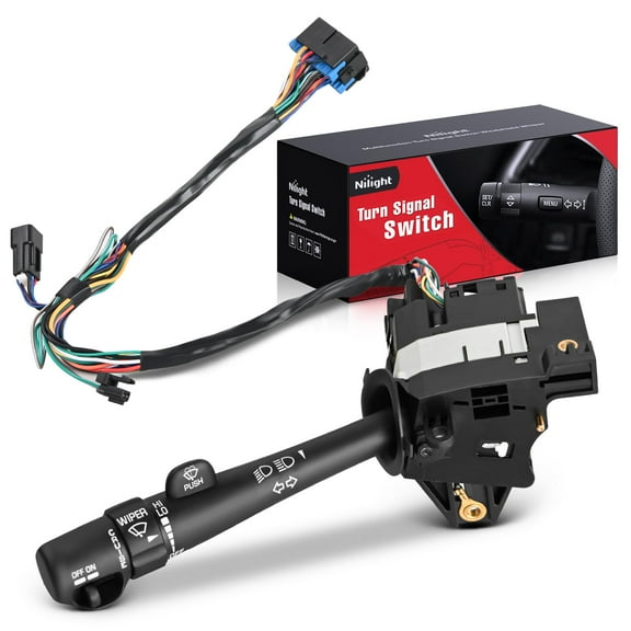 Nilight Turn Signal Switch Compatible with 2000 2001 2002 2003 2004 2005 Chevrolet Impala V6 3.4L and 3.8L Sedan w/Cruise Control Windshield Wiper Combination Lever