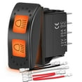 thumbnail image 1 of Nilight UTV High Low Beam Headlight Rocker Switch On Off 6 PIN Toggle Switches with Orange Backlit Light 12V 24V with Jumper Wires Set for Can-Am Commander Maverick MAX 1000 STD XRS, 1 of 8