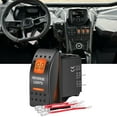 thumbnail image 1 of LED Work Lights Waterproof Rocker Switch On-Off 12V/20A 24V/10A 5Pin SPST Toggle Switch Orange Backlit with Jumper Wires Set for Car Truck Marine Boat RV SUV ATV UTV, 1 of 7