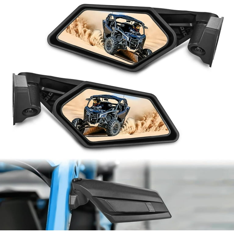 Nilight UTV Side Mirrors X3 Rear View Mirror Compatible with 2016 2017 2018  2019 2020 2021 2022 2023 Can Am Maverick X3 Turbo/DS MR RS Turbo R / X3  Max/ 1000, 2 Years Warranty 