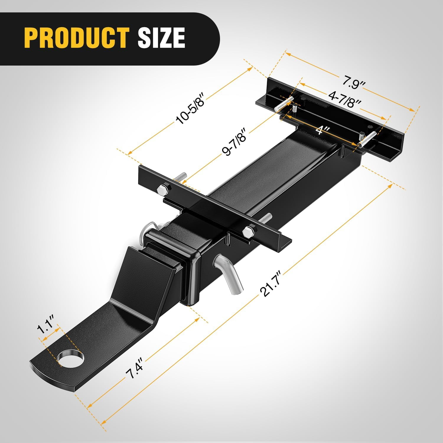 Nilight Universal Golf Cart Trailer Hitch w 2 inch Receiver Golf Cart Rear Seat Rear Hitch Kit Compatible for Footrest Club Car EZGO Yamaha Golf Cart