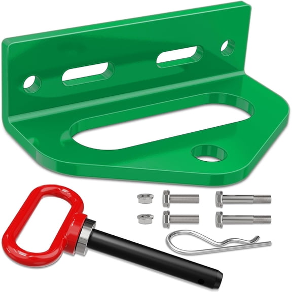 Nilight Universal Heavy Duty Zero Turn Mower Trailer Hitch Kit Strong Neodymium Magnetic Pin with 4 Bolts 1/2'' R-Clip Combo Pack Red & Green 6mm Thick