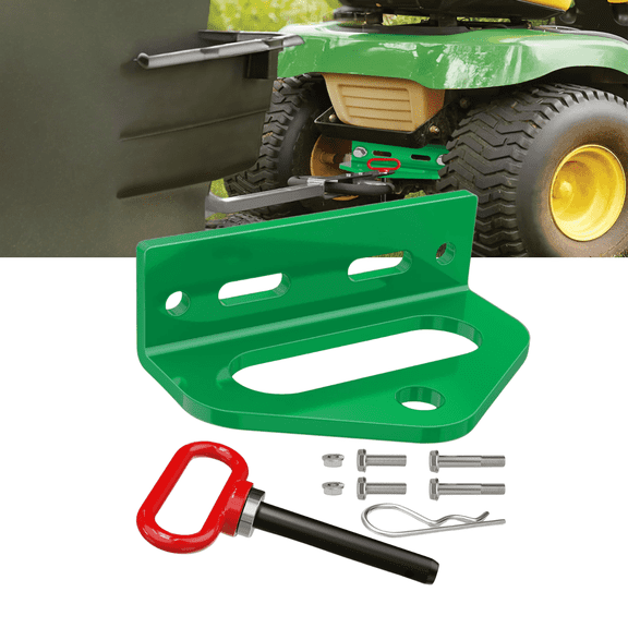 Nilight Universal Zero Turn Mower Trailer Hitch Kit Heavy Duty Lawn Mower Hitch with Magnetic Hitch Pin R Clip and Mounting Bolts 6mm Thick Steel Red Green