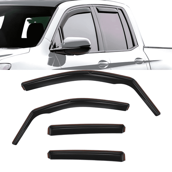 Nilight Window Deflectors, In-Channel Rain Guards Vent Visors for 2017-2025 Honda Ridgeline, Complete 4PCS Set