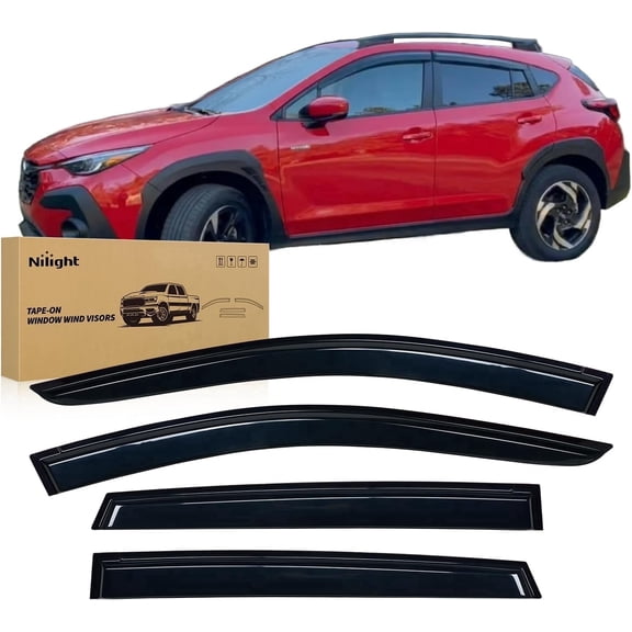 Nilight Window Visors for Subaru Crosstrek 2024 2025, Out-Channel Window Wind Deflectors Rain Guards -4PCS