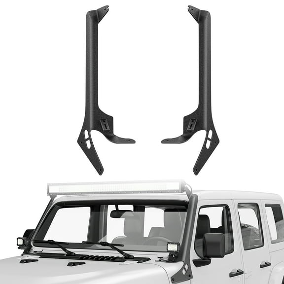 Nilight Windshield Frame A-Pillar Mounting Bracket for 52 Inch Light Bar and Light Pods Compatible with 2018-2022 Wrangler JL JLU Gladiator JT, 2 Years Warranty
