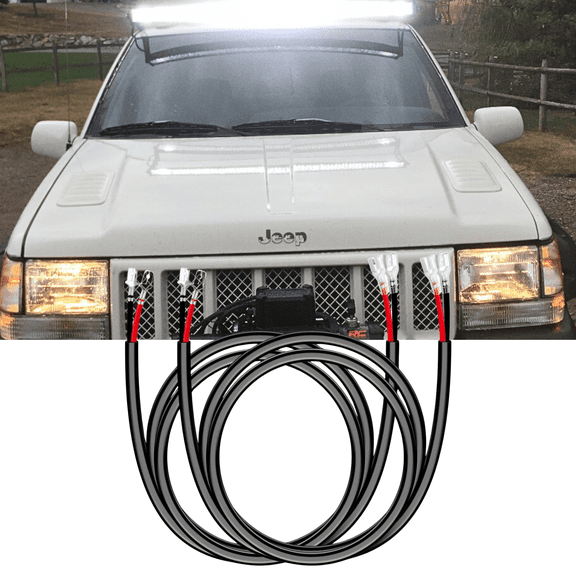 Nilight Wire Extension, 3 Feet, Play and Plug 16 Gauge Wiring Harness Extension for Offroad LED Work Light Bar