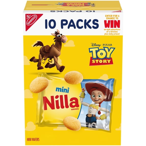NILLA Wafers Mini Vanilla Wafer Cookies, 10 Snack Packs