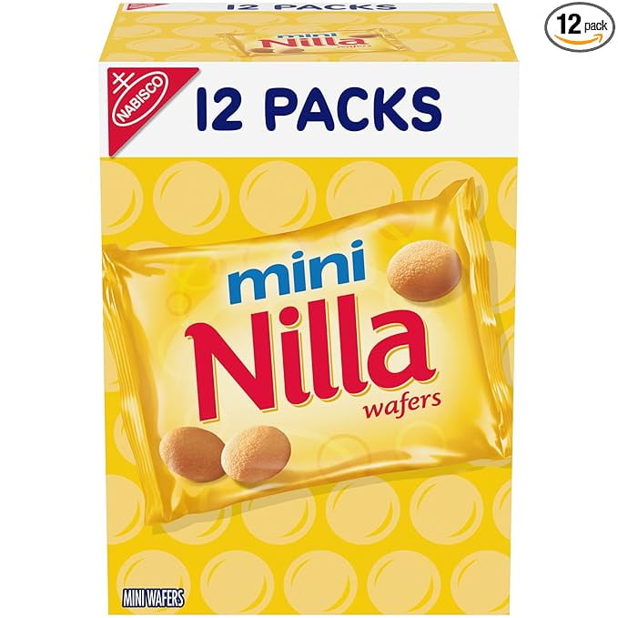 Nilla Wafers Mini Cookies, Vanilla Wafers, 12 Snack Packs