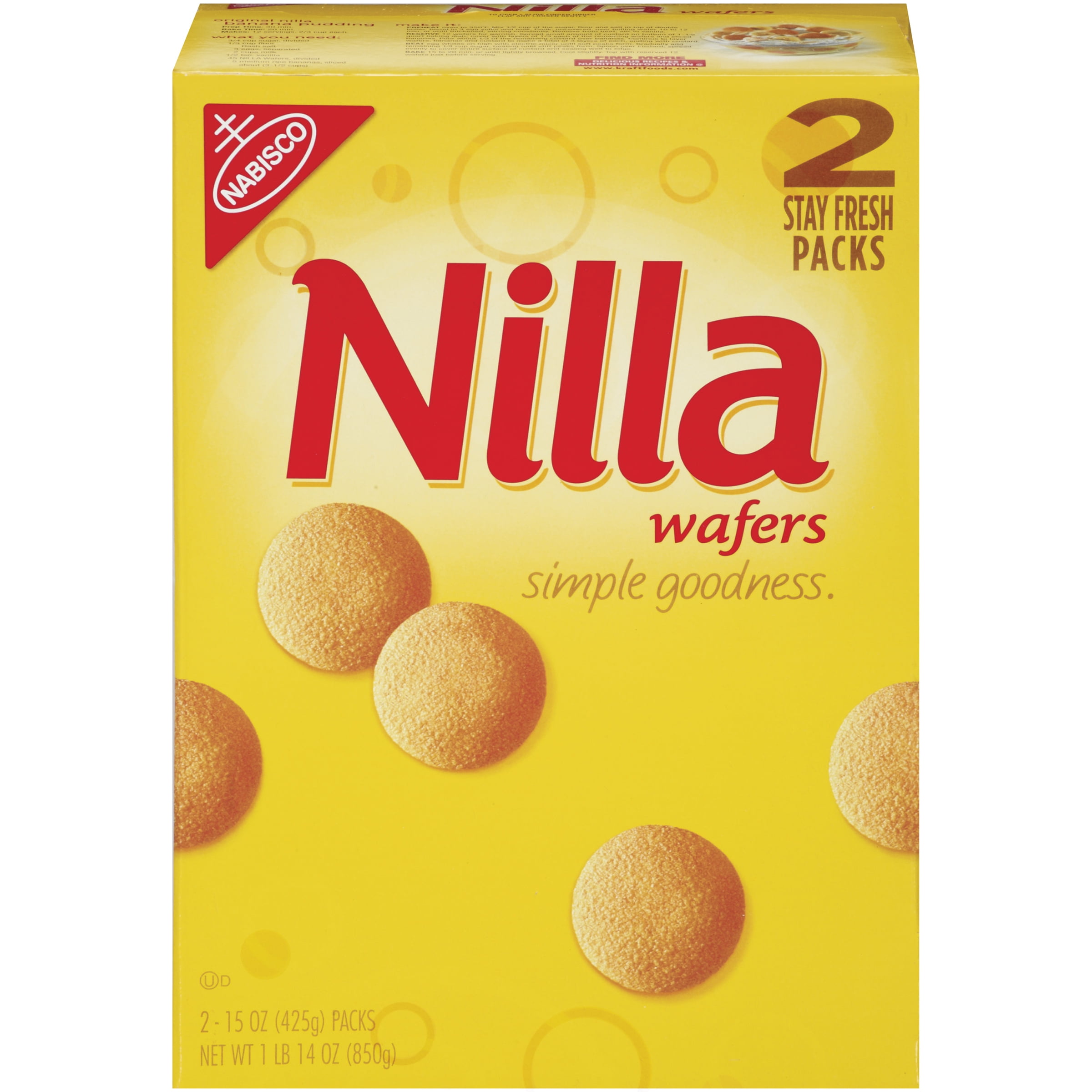 Nabisco Nilla Wafers, 15 oz, 2 packs