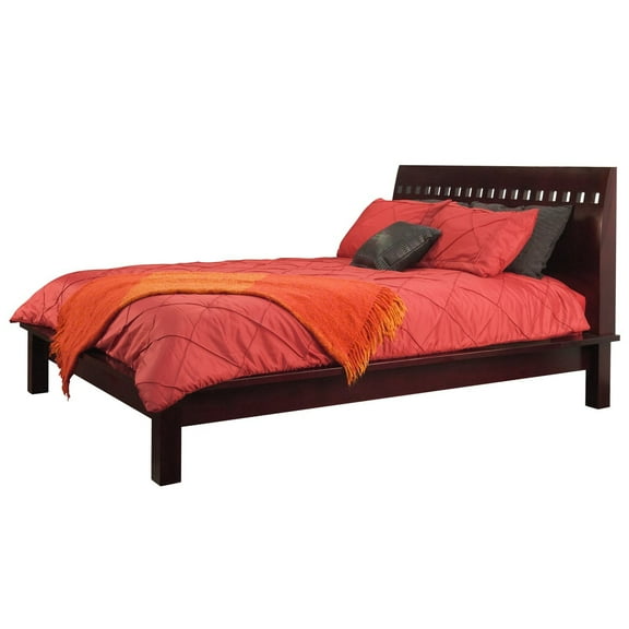 Nilmann Moden Classic Cal King Platform Bed in Espresso Mahogany