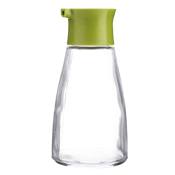 Nilnehc 4.92 Inch Glass Soy Sauce Dispenser Bottle - 9.6 oz Leak-Proof Oil & Vinegar Cruet with Spout, Small Kitchen Container for BBQ & Cooking, 1 Pack