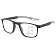 thumbnail image 1 of Nilnehc 5.51 Inch Wide Photochromic Blue Light Blocking Reading Glasses, Black Gray Frame, Anti-Glare Presbyopia Eyewear for Adults,+100, 1 of 4