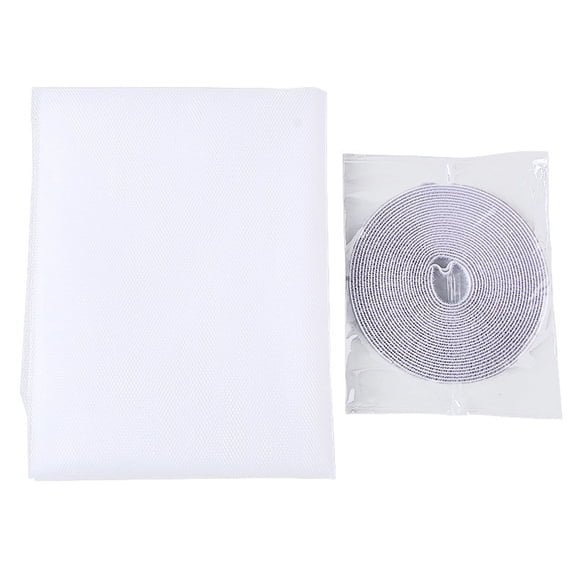 Nilnehc DIY Window Screen,Adjustable Self Adhesive Nylon Mesh Curtain,No Drilling Cut-to-Fit Insect Screen for Windows Doors,Pet Barrier Anti Bug Mosquito,51.2x59.1in White