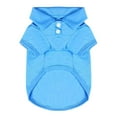 thumbnail image 1 of Nilnehc Dog Polo Shirt,Breathable Cotton Pet T-Shirt with Two-Button Collar for Small Medium Dogs Cats,Summer Casual Outfit,Blue Size S, 1 of 3