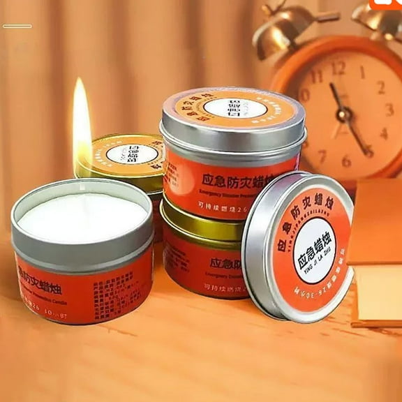 Nilnehc Emergency Candle Bulk 15 Hours Long Candles Soy Wax Candles For Power Outages Outdoor Activities Jar Candle For Emergency Winter Camp Essent