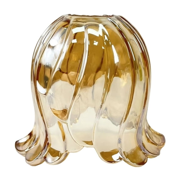 Nilnehc Glass Lamp Shade,6.3x5.1in Small Tulip Pendant Light Cover,Decorative Translucent Glass Replacement Shade for Chandelier Wall Sconce and Vanity Lamp with E26 E27 Base