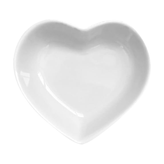 Nilnehc Heart Shaped Ceramic Bowl, 3.14x2.75in Petite Food Dish, Non-Tipping Kitchenware for Snacks, Multi-Color Home Decor, 1 Pcs(G)
