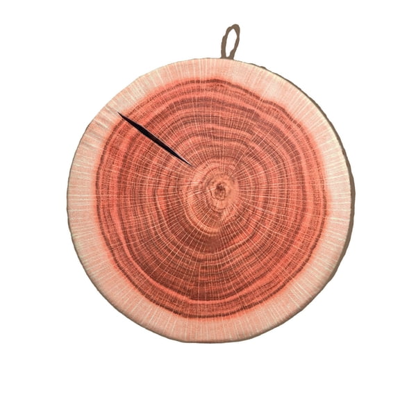 Nilnehc Round Throw Pillow,Decorative Wood Slice Floor Cushion with 3D Digital Printing,Soft Circle Stump Pillow for Home Chair Bedroom Decor,Coffee 13.0in
