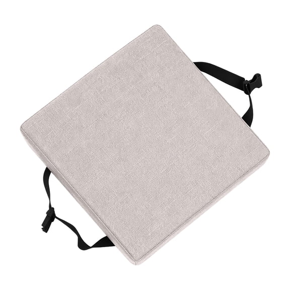 Nilnehc Square Seat Cushion,Non- Bar Stool Chair Pad with Adjustable Ties,Soft Breathable Linen Cover for Kitchen Dining Bar,9.84x9.84in