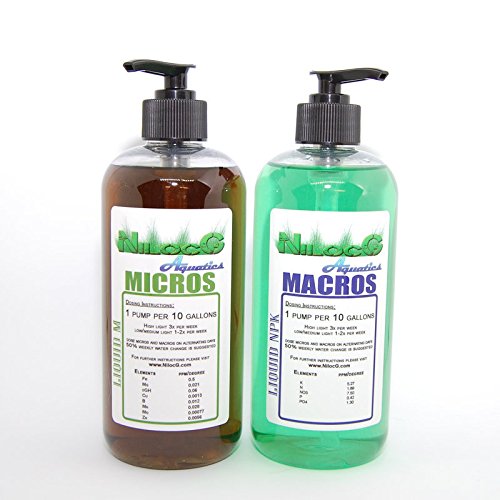 NilocG Aquatics Liquid NPK+M 500ml Bottles Highly Concentrated Aquarium Plant Fertilizer