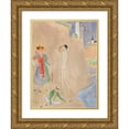 thumbnail image 1 of Nils Dardel 14x18 Gold Ornate Wood Frame and Double Matted Museum Art Print Titled - Conversation (1918), 1 of 4