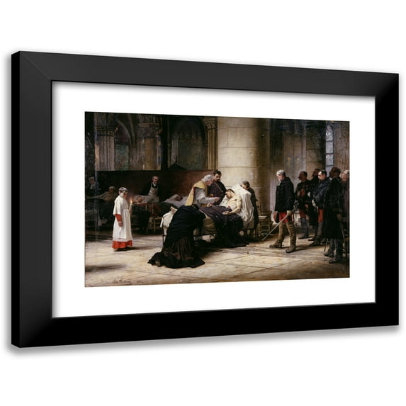 Nils Forsberg 18x13 Black Modern Framed Museum Art Print Titled - Death of a Hero (1888)