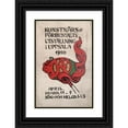 thumbnail image 1 of Nils Kreuger 13x18 Black Ornate Wood Framed Double Matted Museum Art Print Titled - Poster for the Artists’ Society's Exhibition in Uppsala (1910), 1 of 5