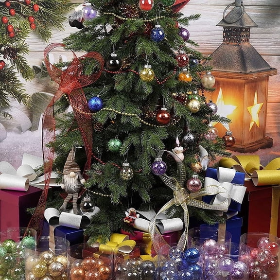 Nilvkv 1 Box of Christmas Ball Set Christmas Tree Window Display Shopping Mall Decoration Pendant, Christmas Decorations, CHRlSTMAS-GlFTs