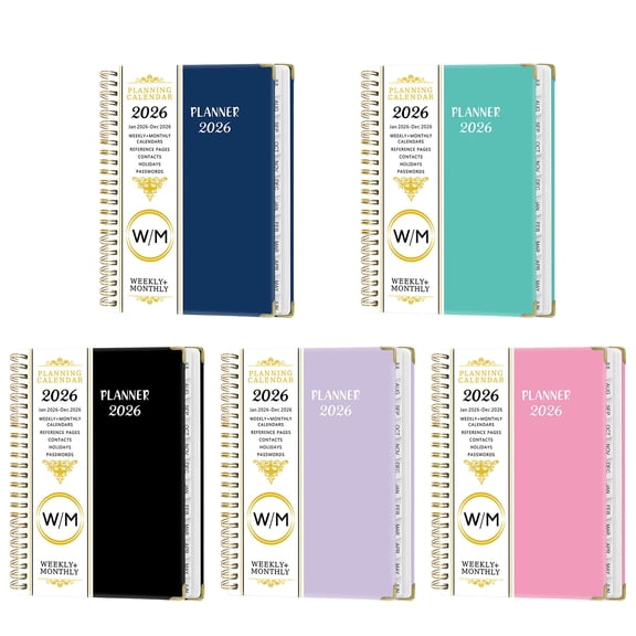 Nilvkv 2026 Planner Notebook, A5 Portable Plan Book with Separating Pages for Daily Scheduling Notes Travel Planning School Office Use